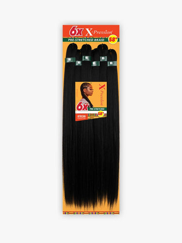 Sensationnel X-Pression Pre-Stretched Braid 58″ – 6X Pack - ANNS BEAUTY SUPPLY